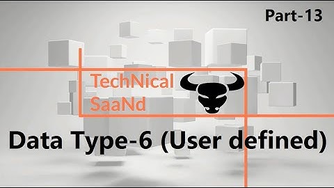Data type-6 ( User-defined data type ) Excel VBA Part-13 (full hindi tutorial)
