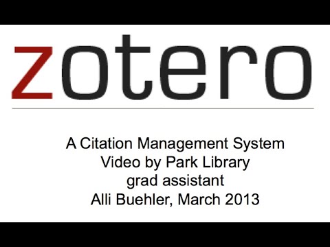 Using Zotero