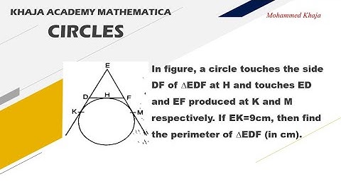 In figure, a circle touches the side DF of ∆EDF at H and touches ED and EF produced at K and M