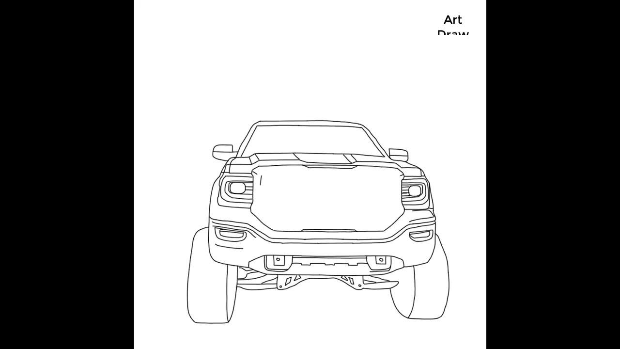 How to draw GMC Sierra