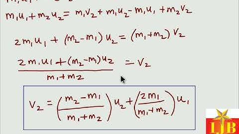 Elastic Collision in One Dimension (continuation) - PART -2. CBSE PHYSICS WORK ENERGY POWER,12th STD