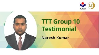 Full HRDF TTT Program - Group 10 testimonial (Naresh Kumar) News