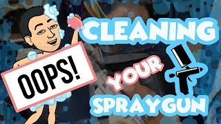 Cleaning a spraygun