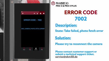 Troubleshooting errors 7000-7007 on the Raise3D Pro3 & Pro3 Plus | Error code resolution