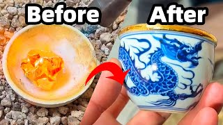 Custom-made! A pure handmade golden cup, the production process is truly stunning!