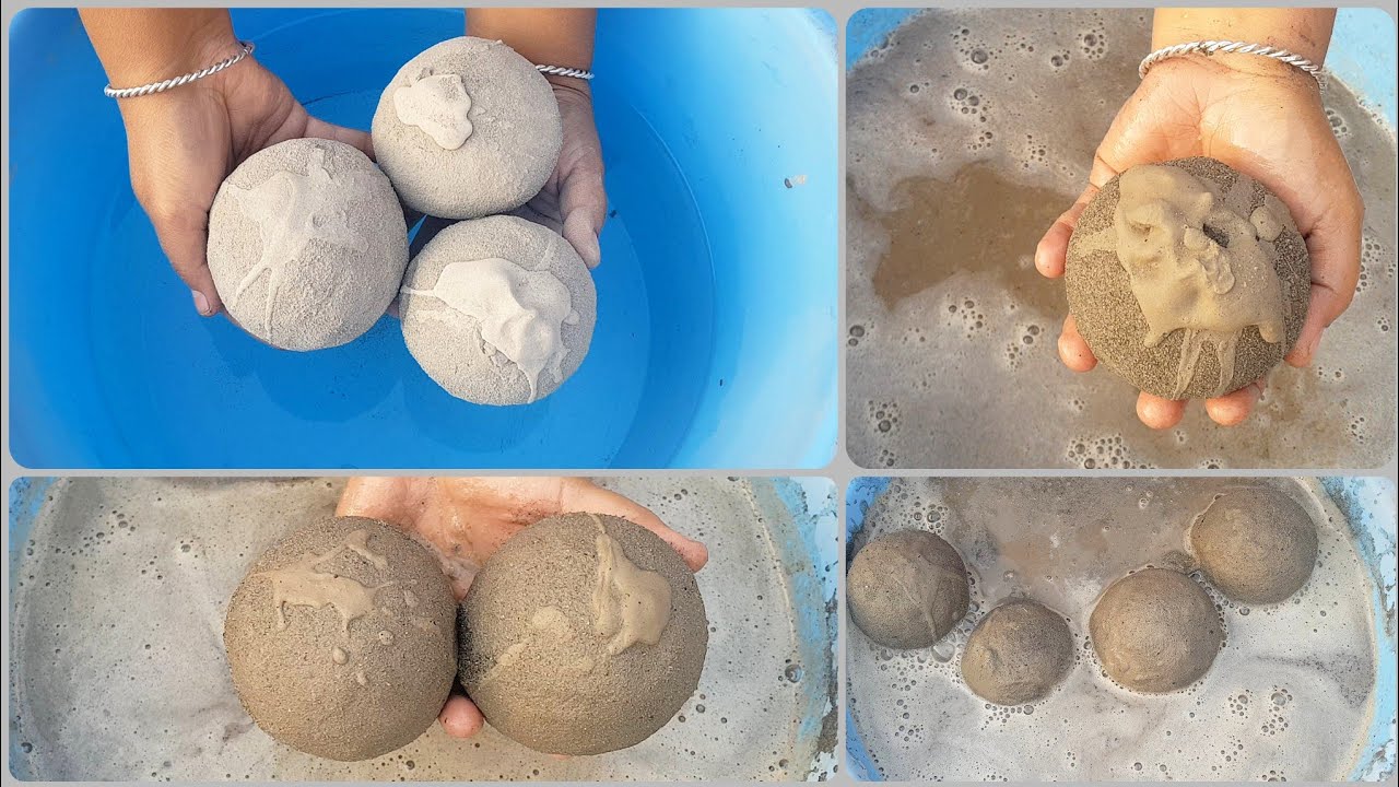 🔊new texture🥳pure crispy sand balls crumble🤤dipping😋water💦paste😋 play🤤#oddlysatisfying😇#relaxing😴