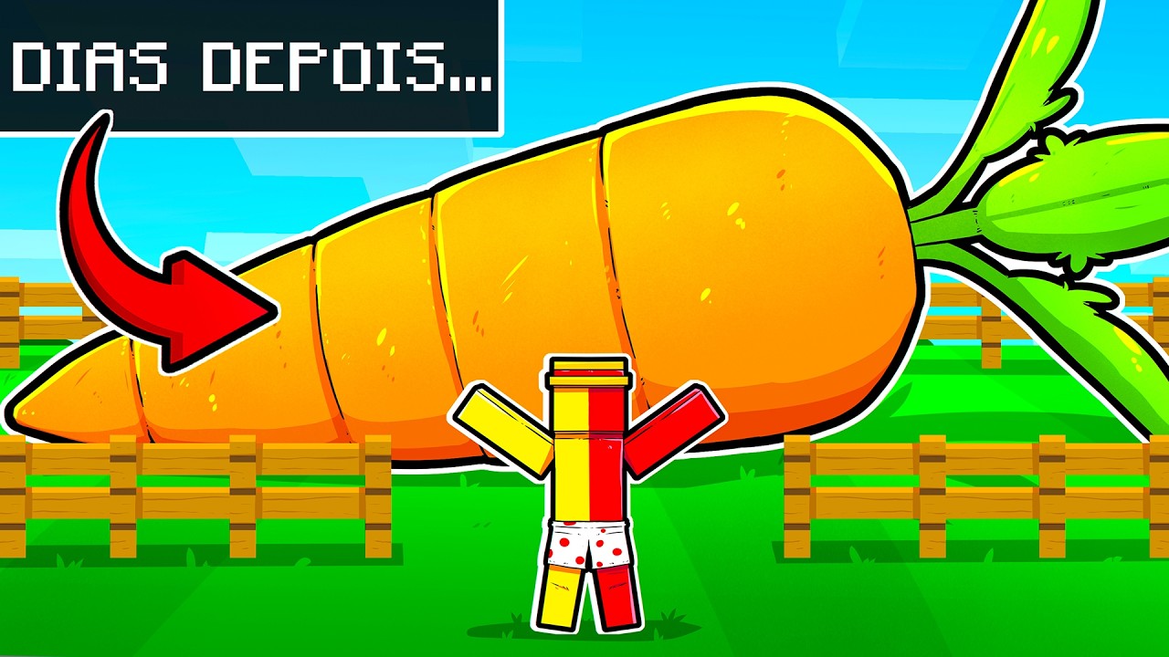 indo do NADA até 1 BILHÃO no Grow a Garden do Minecraft