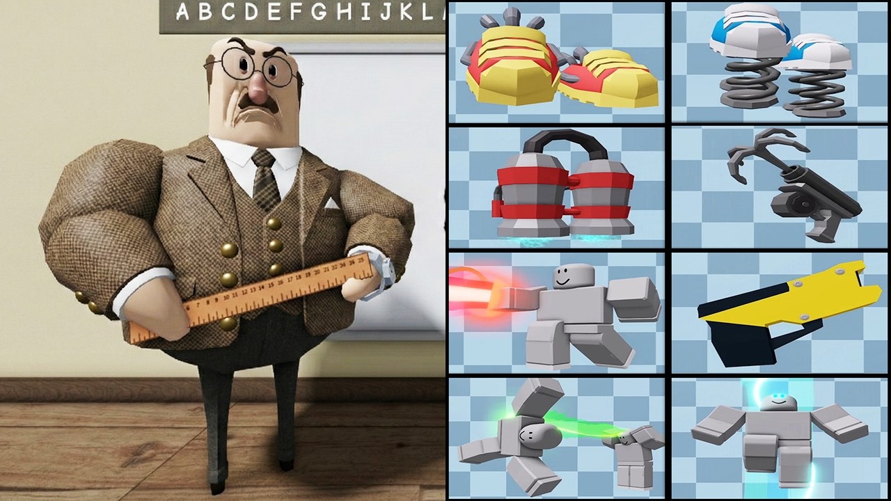 All Items Unlocked GREAT SCHOOL BREAKOUT OBBY HARD MODE - Roblox New Update All Morphs Full Gameplay