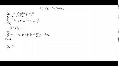 JC H2 Math Sigma Notation (Part 1)