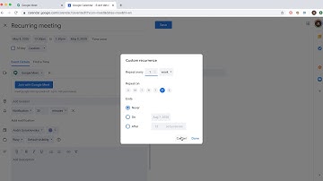 How to CREATE a RECURRING MEETING in GOOGLE MEET?