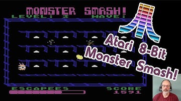 Atari 8-Bit Game Play, Monster Smash!