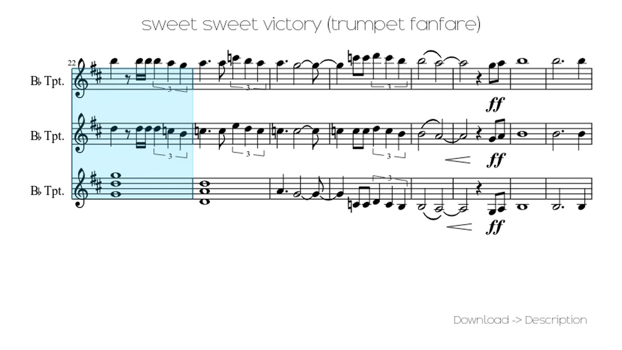 Sweet Sweet Victory Trumpet Fanfare Youtube