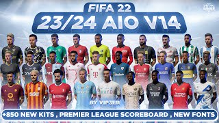 23/24 AIO Kits V14 Mod For FIFA 22 ( +850 Kits, Premier League Scoreboard, New Fonts) TU17