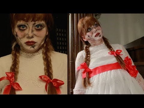 Halloween Makeup アナベル 死霊館の人形 ハロウィンメイク Annabelle Makeup Tutorial Youtube