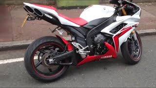 Yamaha r1 4c8 toce exhaust and decat fitting - YouTube