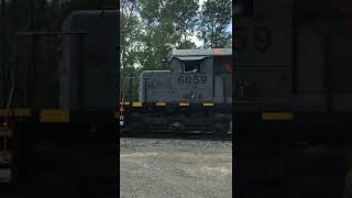 WCOR 6059 climbing the hill at Droney Road, Lewis Run PA