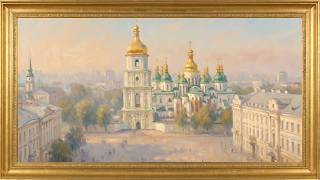 Kyiv Sofia Cathedral Art Screensaver 4K, 2 Hours Monet Style Painting, Silent Ambient Display