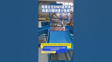 E commerce warehouse DWS sorting line