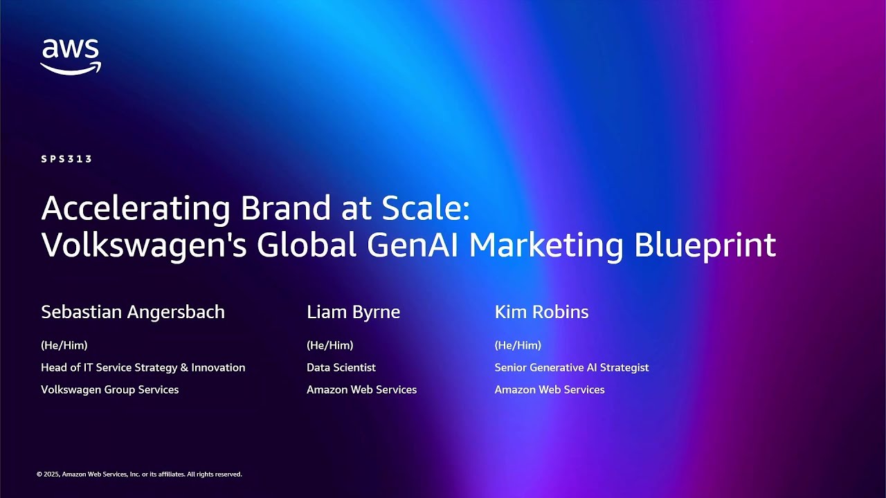 AWS re:Invent 2025 - Volkswagen Group's custom GenAI models for global brand consistency (SPS313)