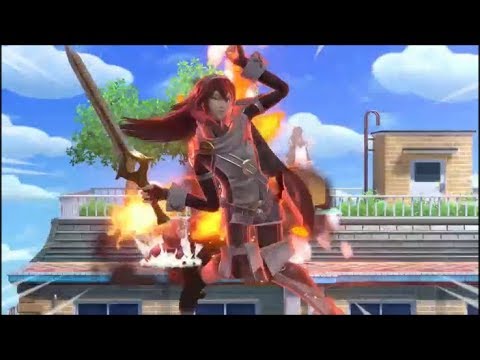 スマブラSP ルキナ　炎エフェクト　手前やられ