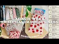 LAUNCH WEEK! ✨💕 packing orders, sewing book sleeves, making bookmarks, &amp; stickers | small business