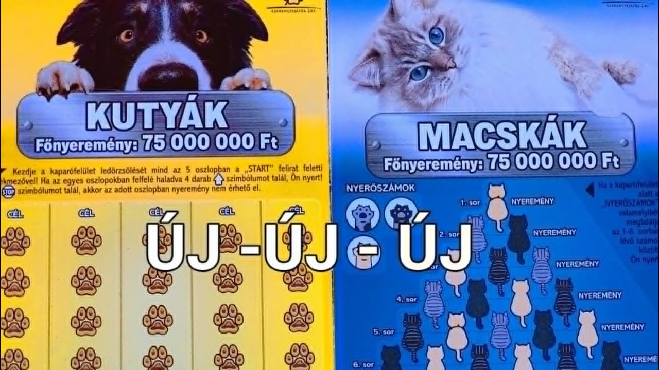Új SORSJEGY Kutyák,Macskák 