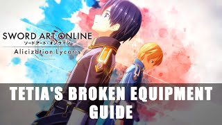 Sword Art Online Alicization Lycoris Tetias Broken Equipment