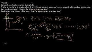 physics 1, constant acceleration motion, problem 3