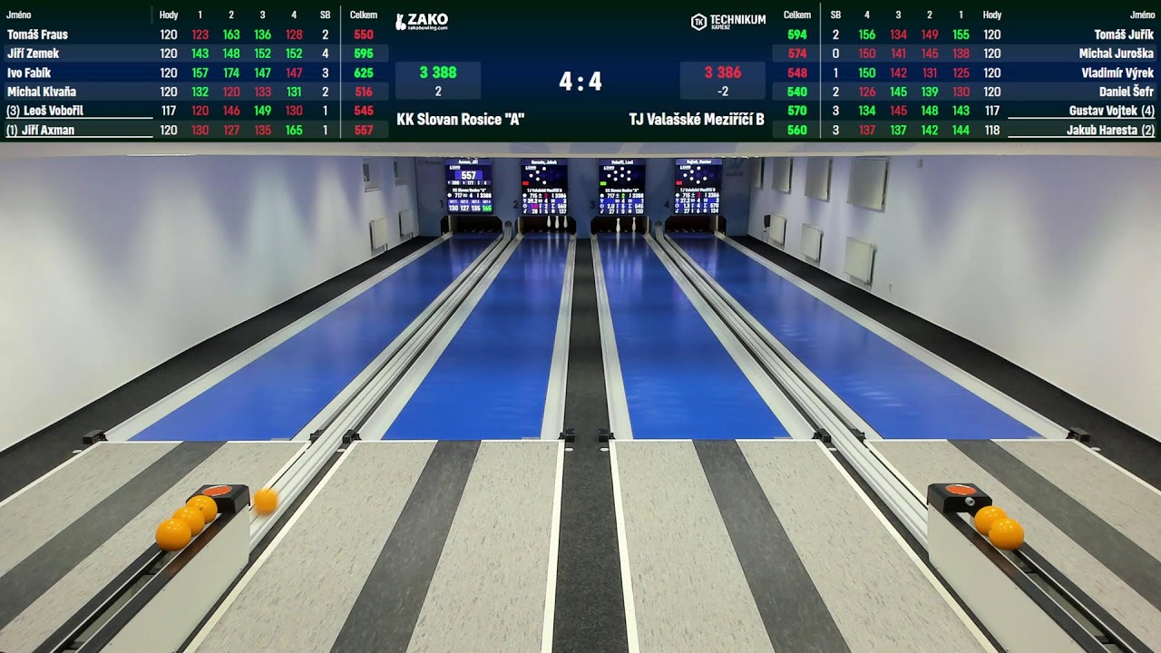 1.KLM - KK Slovan Rosice A - TJ Valašské Meziříčí B