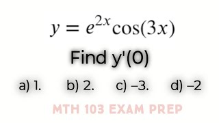 PRODUCT RULE (DERIVATIVES - MTH 103 EXAM PREP)