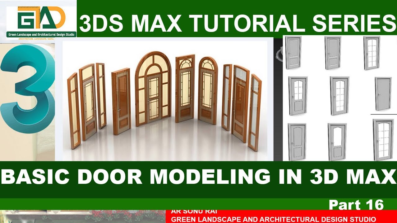 Basic Door Modeling in 3d max (Part 16) - YouTube