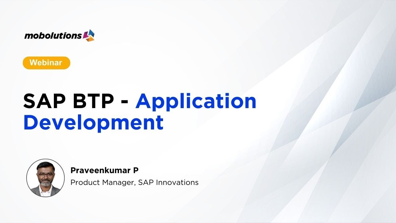 SAP BTP - Application Development - YouTube