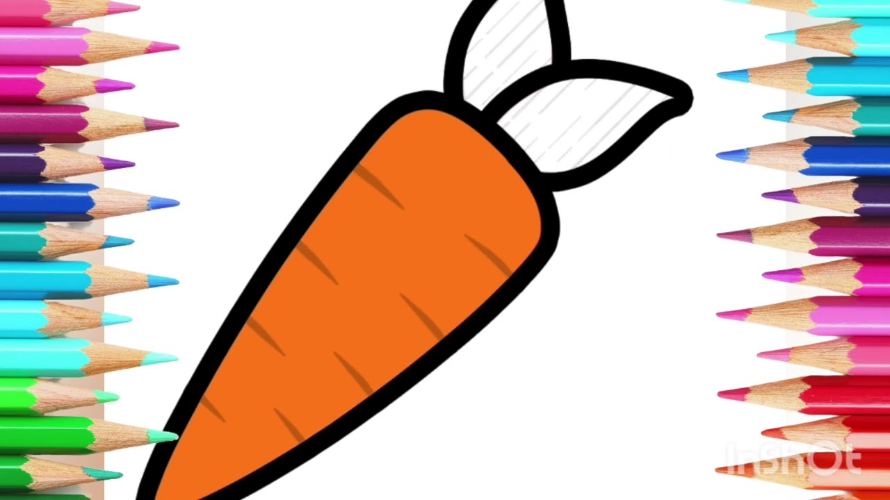 How to draw and colour C for Carrot🥕|| 
