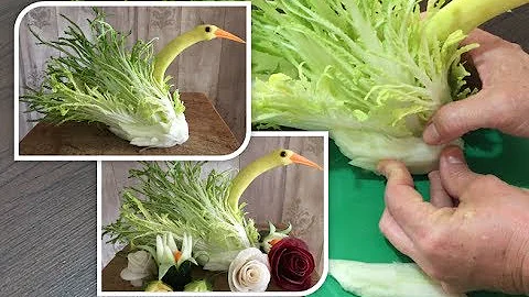 Vegetable swan - step by step