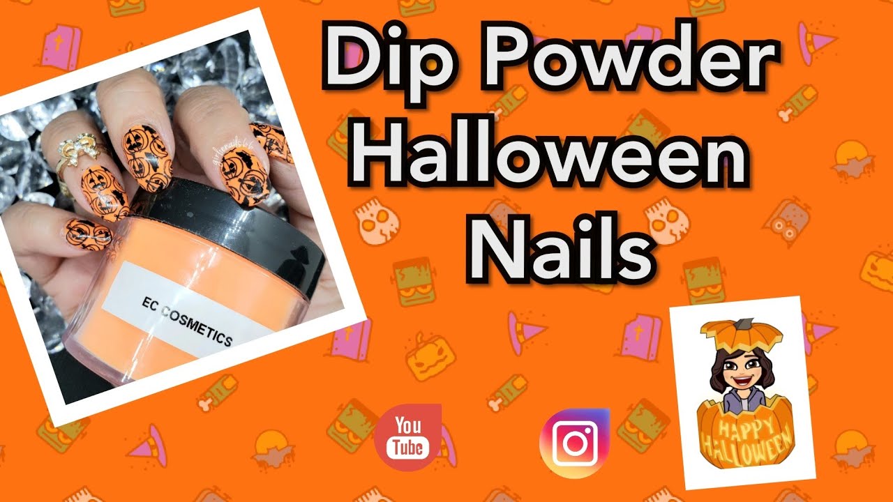 Halloween Dip Powder Nails 🎃 YouTube