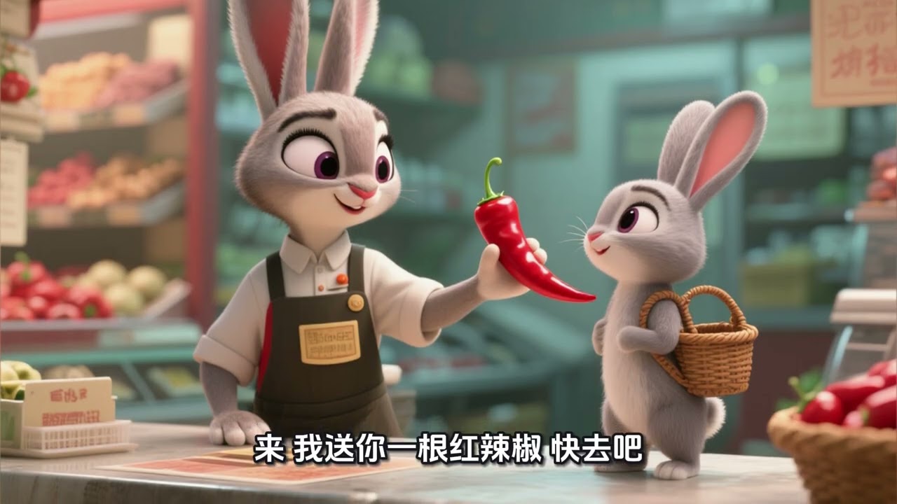 小雪人的红鼻子