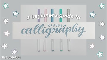 how to do calligraphy with crayola markers: a beginner