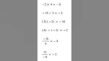 Multiplying and Dividing Integers