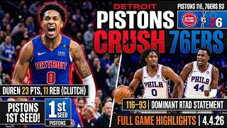 Detroit Pistons vs Philadelphia 76ers Full Game Highlights – April 6, 2026 | NBA Season
