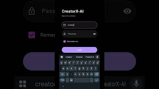 New to CreatorX-AI? click Create account, verify your email from your inbox or spam folder and login