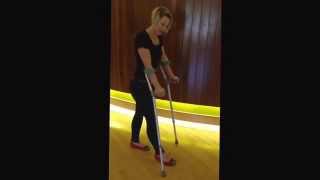 How to walk with two crutches partial or touch weight bearing, the correct way!