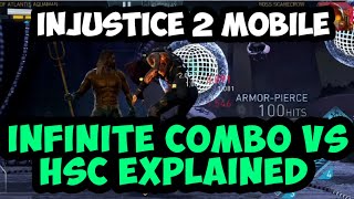 KOAA  VS HSC - INFINITE COMBO EXPLAINED IN 1MINUTE  - INJUSTICE 2 MOBILE screenshot 1