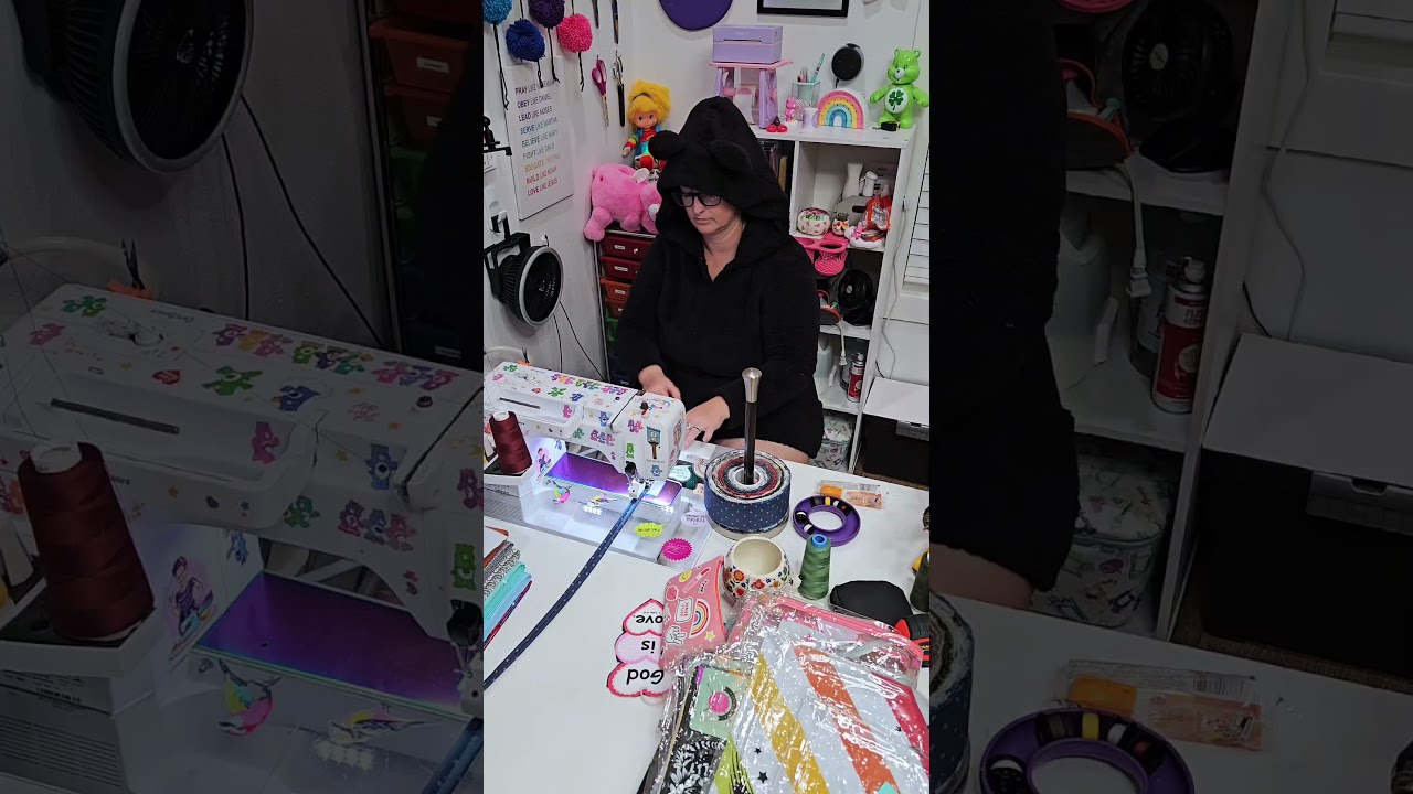 Late night sewing hustle 😎 