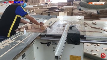 Máy cưa bàn trượt 2 lưỡi khổ 3m2 | Cưa bàn trượt cắt ván công nghiệp | Máy chế biến gỗ công nghiệp