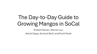 The Day-to-Day Guide to Growing Mangos in SoCal - Kahled Hassan