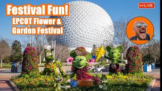 🔴 LIVE: EPCOT's Flower &amp; Garden Festival is STUNNING! Walt Disney World