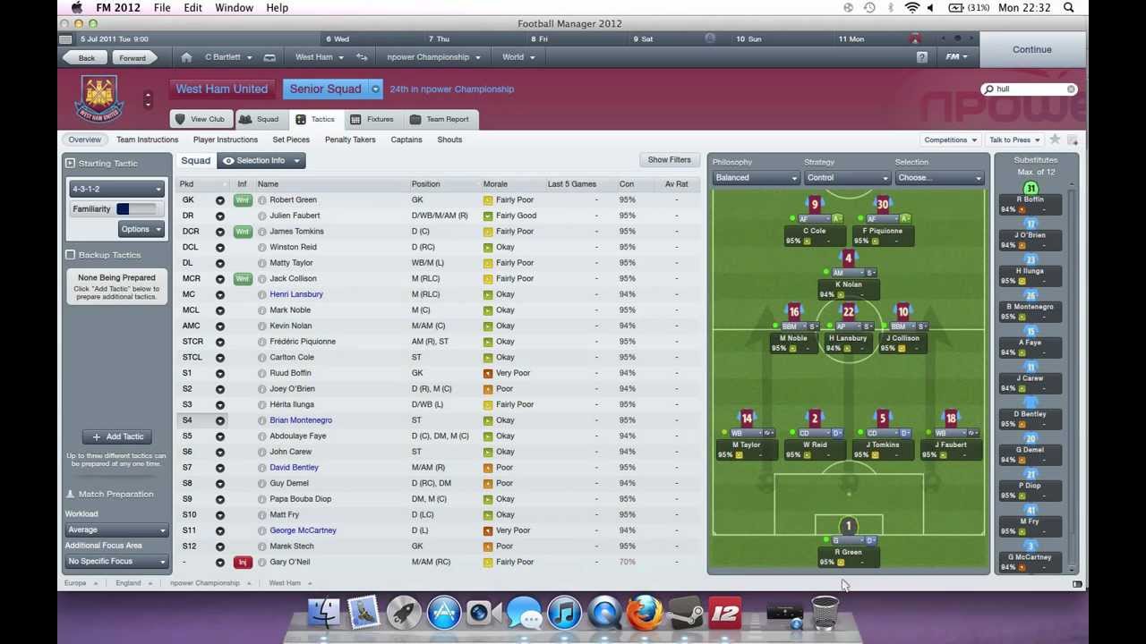 Football Manager 2012 - Tactics For Chamionship Teams