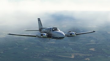 MSFS Rough ILS Approach and Landing at PilotPlus Bristol - Beech Baron B58