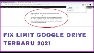 Cara Mengatasi Limit Google Drive Terbaru 2021