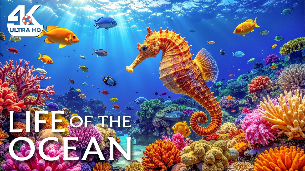 Crystal Ocean 4K | Peaceful Underwater World with Relaxing Music ...